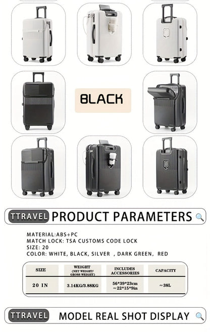 Carry On Luggage – 20 Inch, USB Charging, Spinner Wheels, for Travel – detail view 19