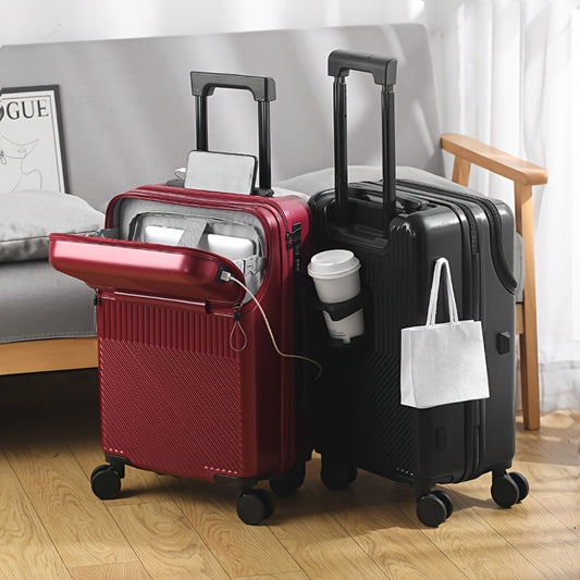 Carry On Luggage – 20 Inch, USB Charging, Spinner Wheels, for Travel – front view