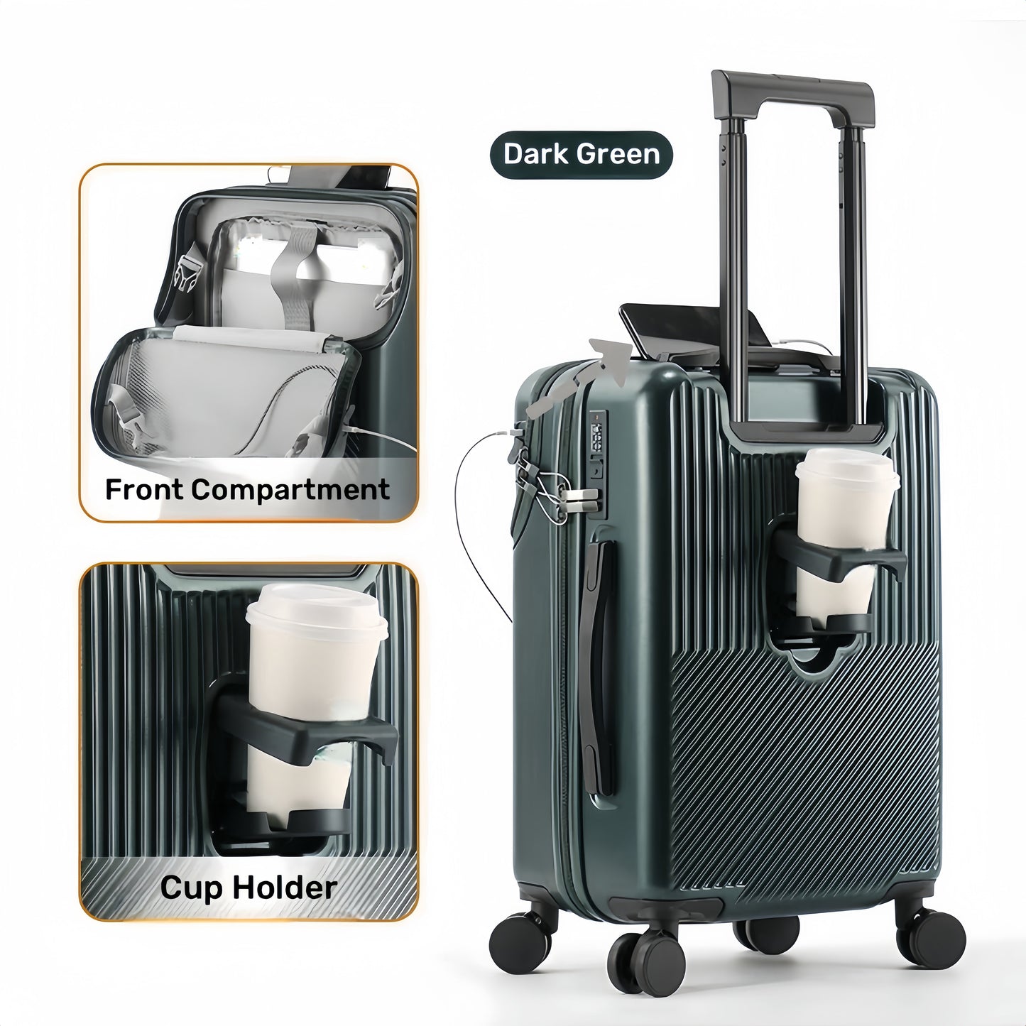 Carry On Luggage – 26 Inch, TSA Lock, Spinner Wheels, for Travel – detail view 27