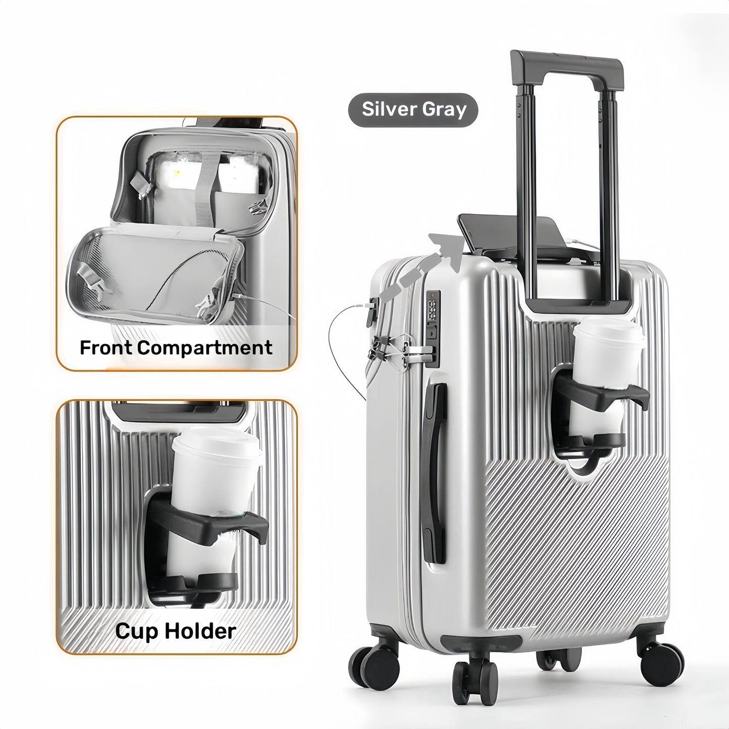 Carry On Luggage – 26 Inch, TSA Lock, Spinner Wheels, for Travel – detail view 26