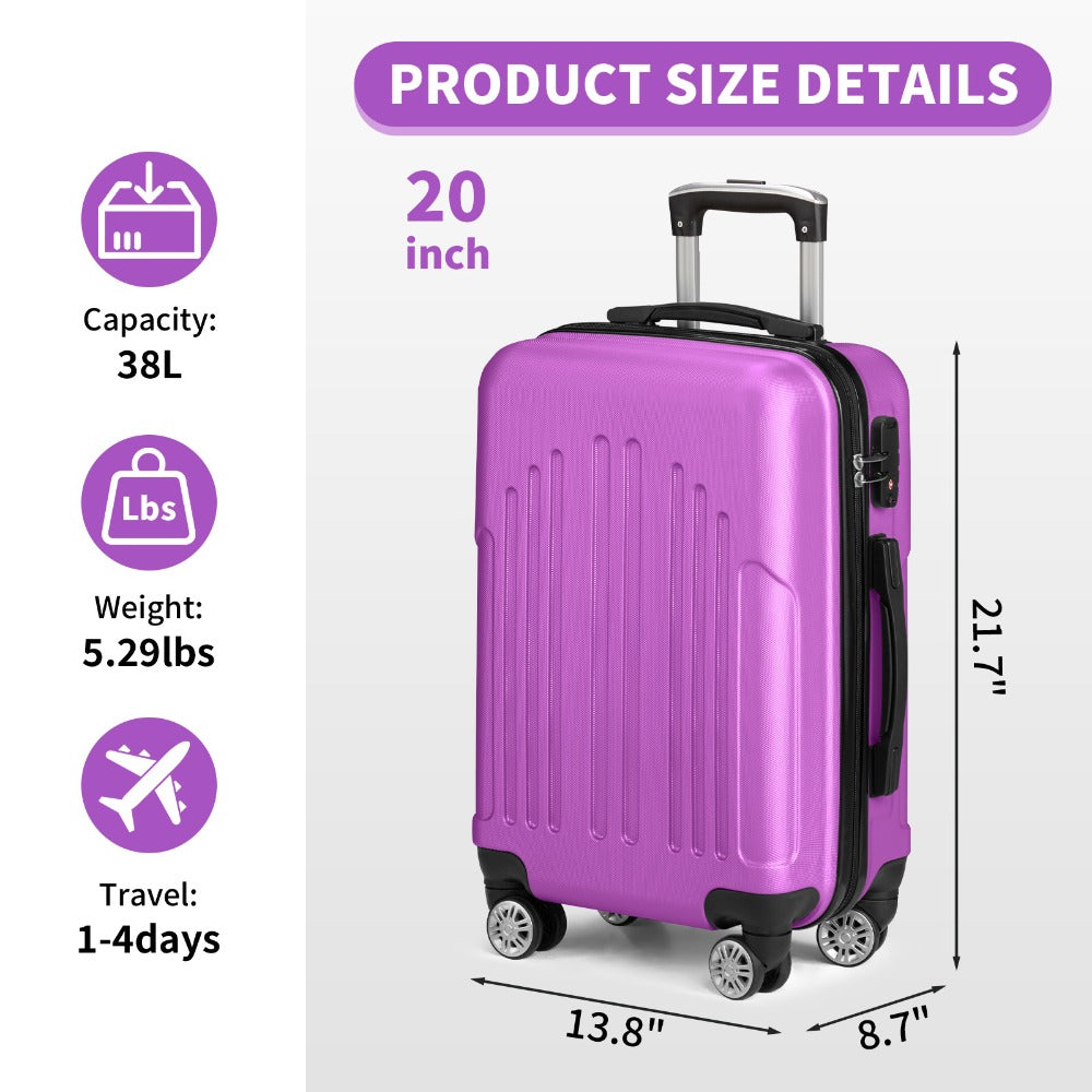 Carry On Luggage – 28 Inch, Spinner Wheels, TSA Lock, Lightweight – detail view 6