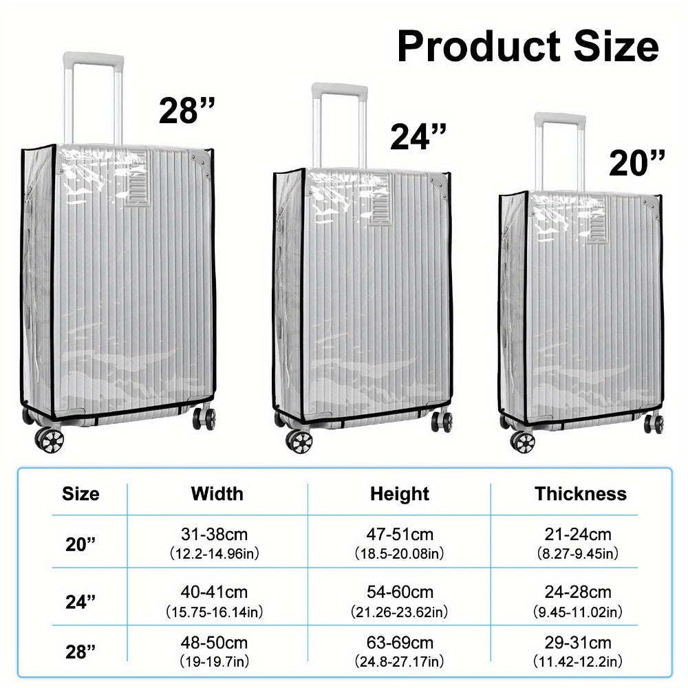 Carry On Luggage – 3 Pack, 28 Inch, PVC, Clear – detail view 4