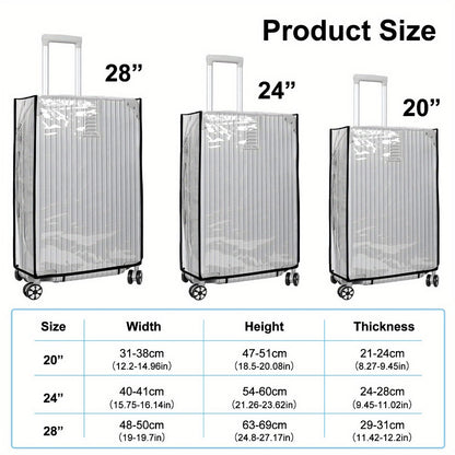 Carry On Luggage – 3 Pack, 28 Inch, PVC, Clear – detail view 4