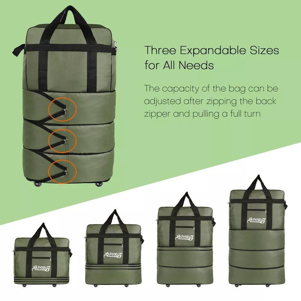 Carry On Luggage – 32 Inch, 77L, Expandable, Foldable – detail view 17