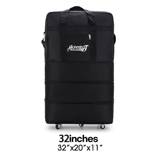 Carry On Luggage – 32 Inch, 77L, Expandable, Foldable – front view
