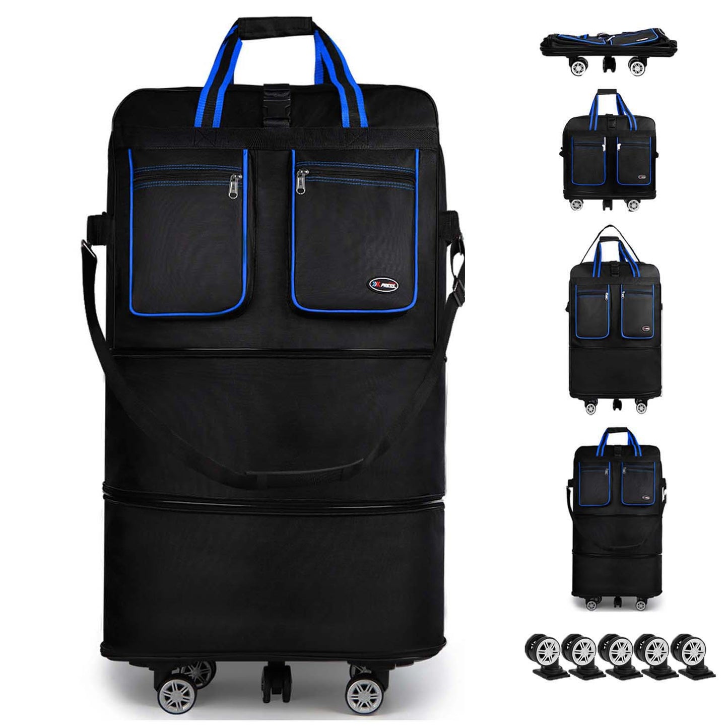 Carry On Luggage – 36 Inch, Spinner Wheels, Expandable, Foldable – detail view 26