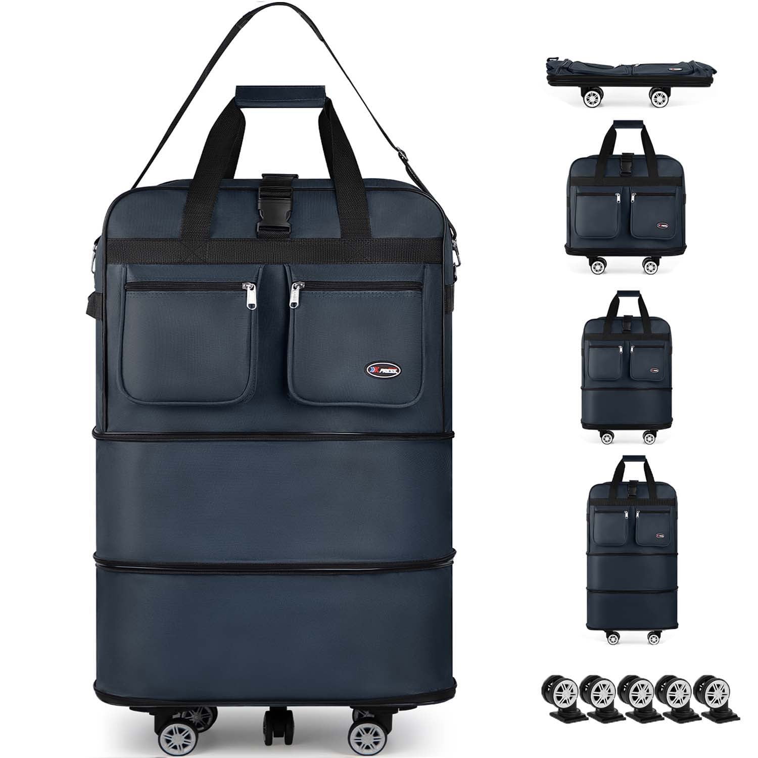 Carry On Luggage – 36 Inch, Spinner Wheels, Expandable, Foldable – detail view 25