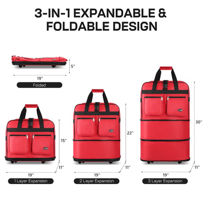 Carry On Luggage – 40 Inch, Expandable, Foldable, Spinner Wheels – detail view 63