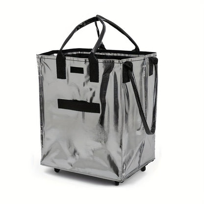 Carry On Luggage – Foldable, Foldable Rolling Shopping Cart Wheels – detail view 5