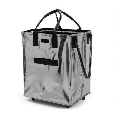 Carry On Luggage – Foldable, Foldable Rolling Shopping Cart Wheels – front view - product view 16