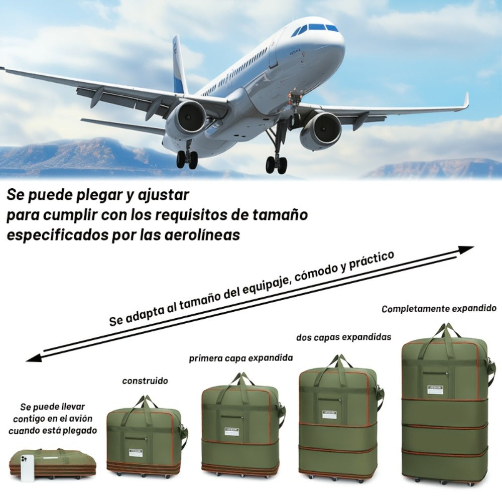 Carry On Luggage – Foldable, Large Capacity, Expandable, for Travel – detail view 9