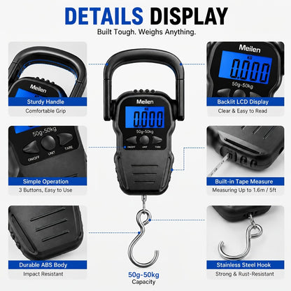 Carry On Luggage – for Travel, Digital Scale 110lb 50kg Portable – detail view 5
