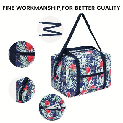 Carry On Luggage – for Travel, Floral Print Duffel Weekender Overnight – detail view 17