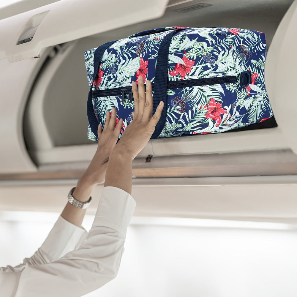 Carry On Luggage – for Travel, Floral Print Duffel Weekender Overnight – detail view 18