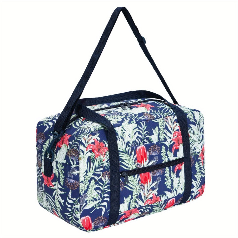 Carry On Luggage – for Travel, Floral Print Duffel Weekender Overnight – detail view 4