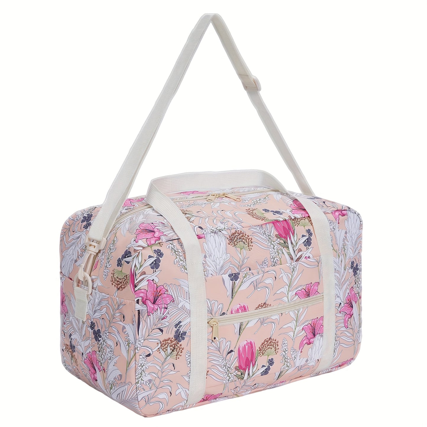 Carry On Luggage – for Travel, Floral Print Duffel Weekender Overnight – detail view 22