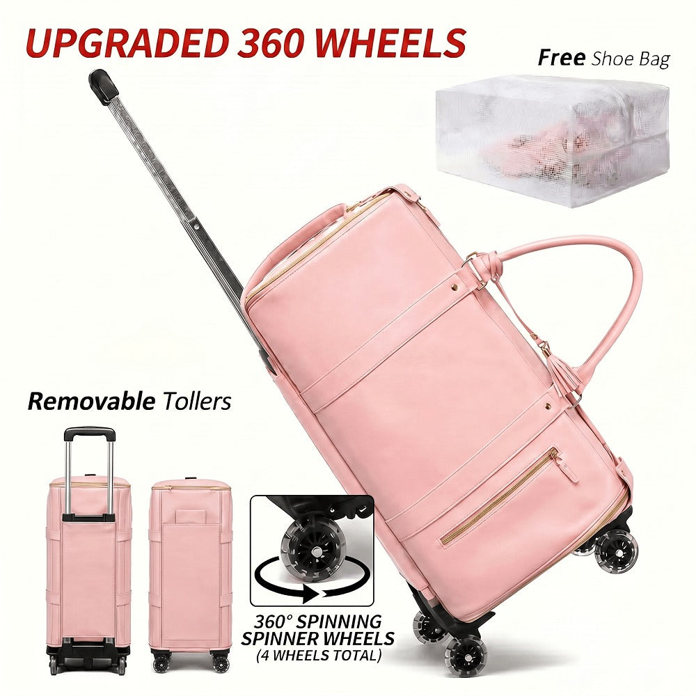 Carry On Luggage – for Travel, In Rolling Garment Suitcase Detachable – detail view 5