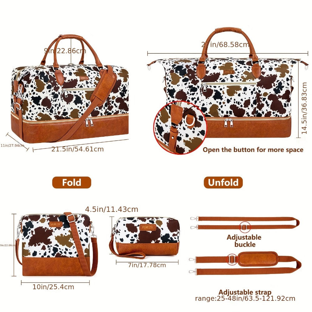 Carry On Luggage – for Travel, Patterned Weekender Shoe Compartment Large – detail view 3
