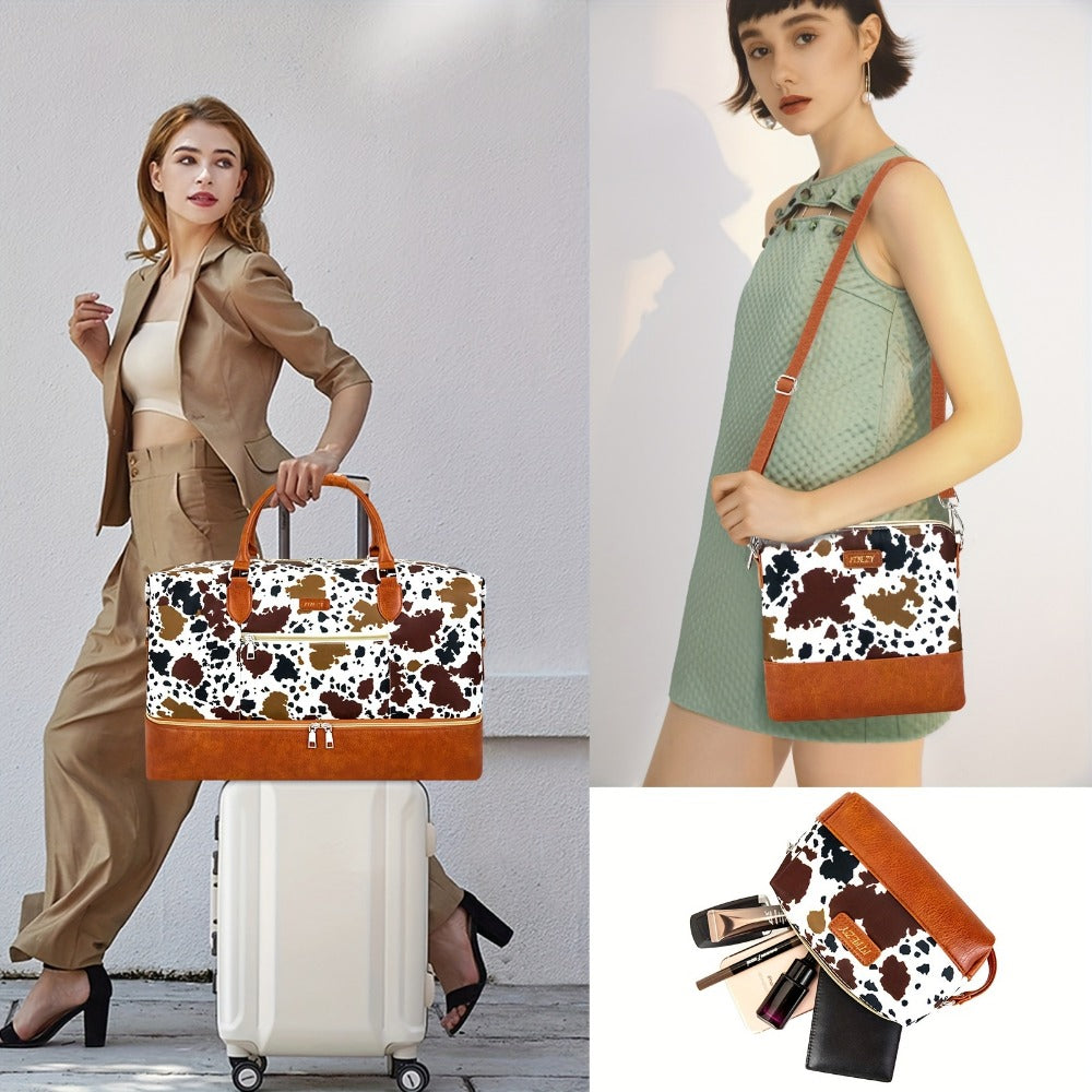 Carry On Luggage – for Travel, Patterned Weekender Shoe Compartment Large – detail view 11
