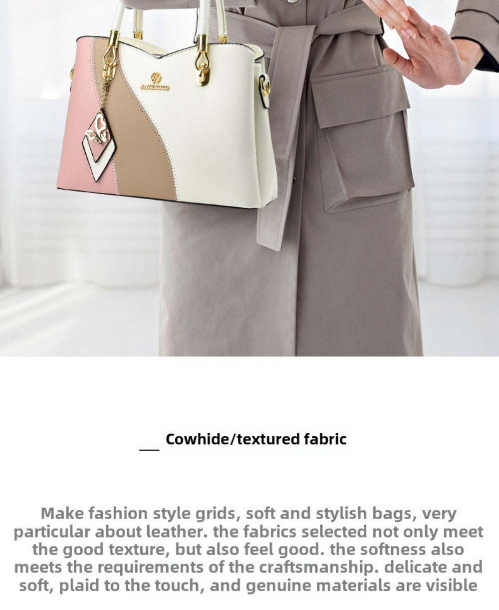 Women's Handbag – Large Capacity, Colorblock Satchel Large Capacity Faux | Bag Vero – detail view 16