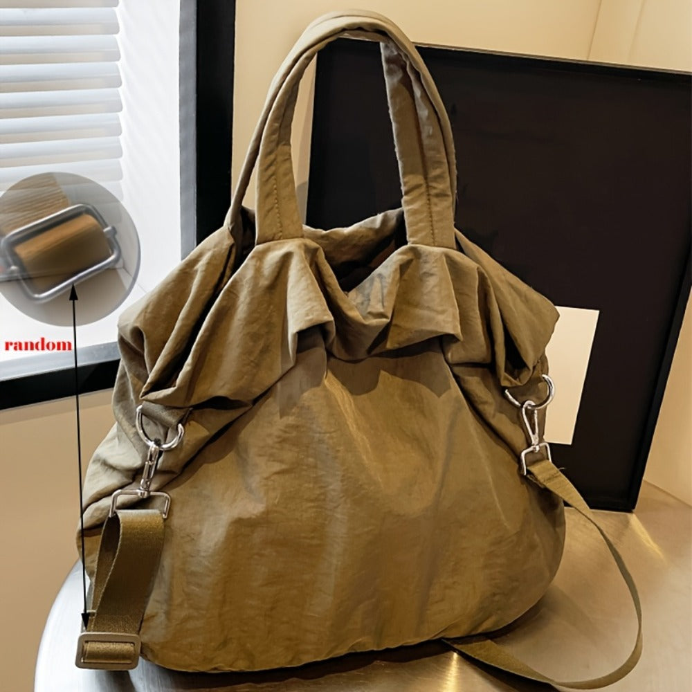 [Stylish Casual Nylon Bag] Stylish Casual Nylon Bag Lightweight Large-Capacity Nylon Shoulder Bag - Women's Stylish Casual Crossbody Bag for College And High School Students - Everyday Commuting Tote Bag