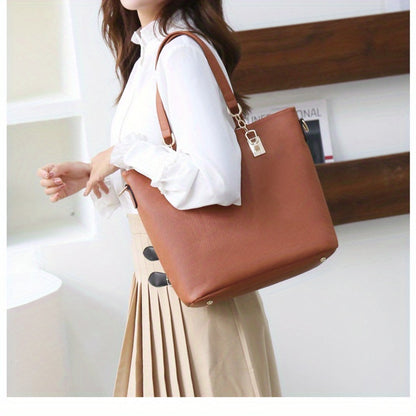 6pcs Retro Large Crossbody Bag with Adjustable Strap & Zipper Closure - Multi-Piece Bun Female Bag Set,/ Shoulder Purse Suitable for, Travel, Daily Use,Portable