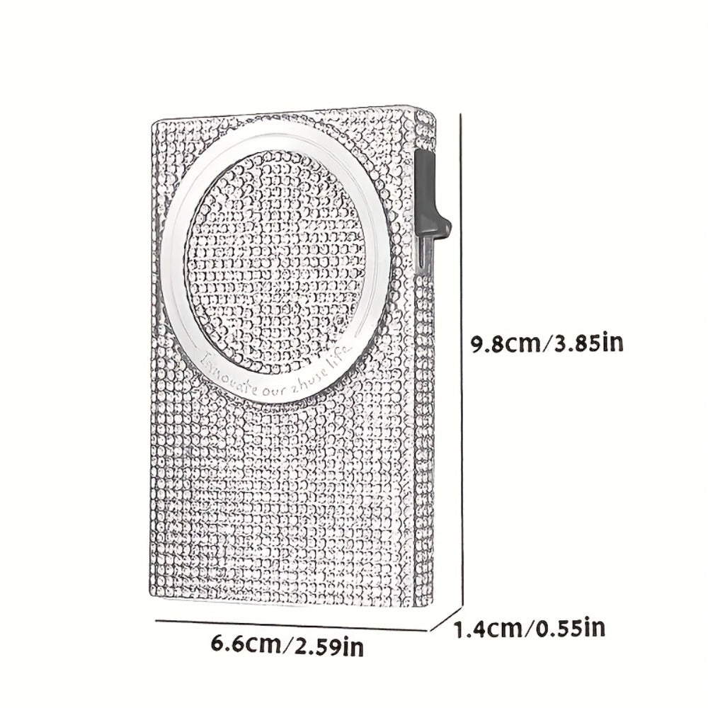 Chic And Sleek, This Diamond-Patterned Magnetic Wallet Is Ideal for Credit Card Users, Featuring RFID Protection for Added Security