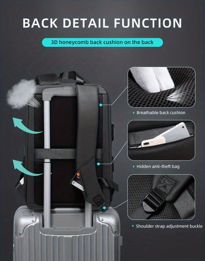 Casual Backpack, Large Capacity Travel Business Bag, Laptop Backpack with Password Lock, Ideal Choice for Gifts, School Bags, Valentines Gifts
