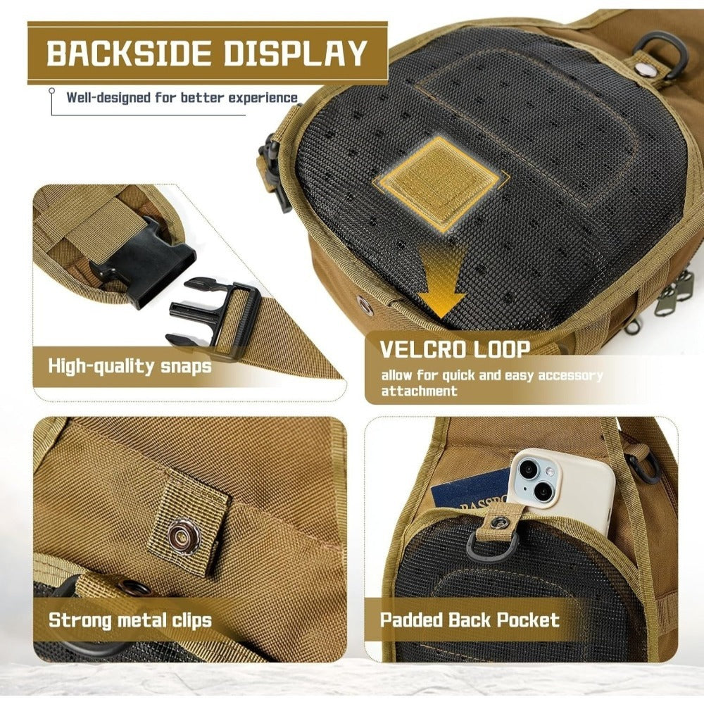 Sling Bag – for Work & Everyday Use, Tactical Chest Molle Edc Sling | Bag Vero – detail view 11