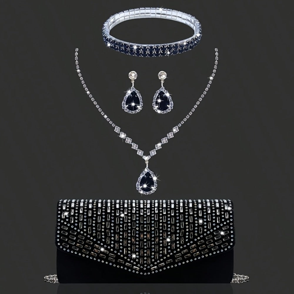 Women's Wallet – Rhinestone Evening Clutch Set Bracelet | Bag Vero – detail view 8