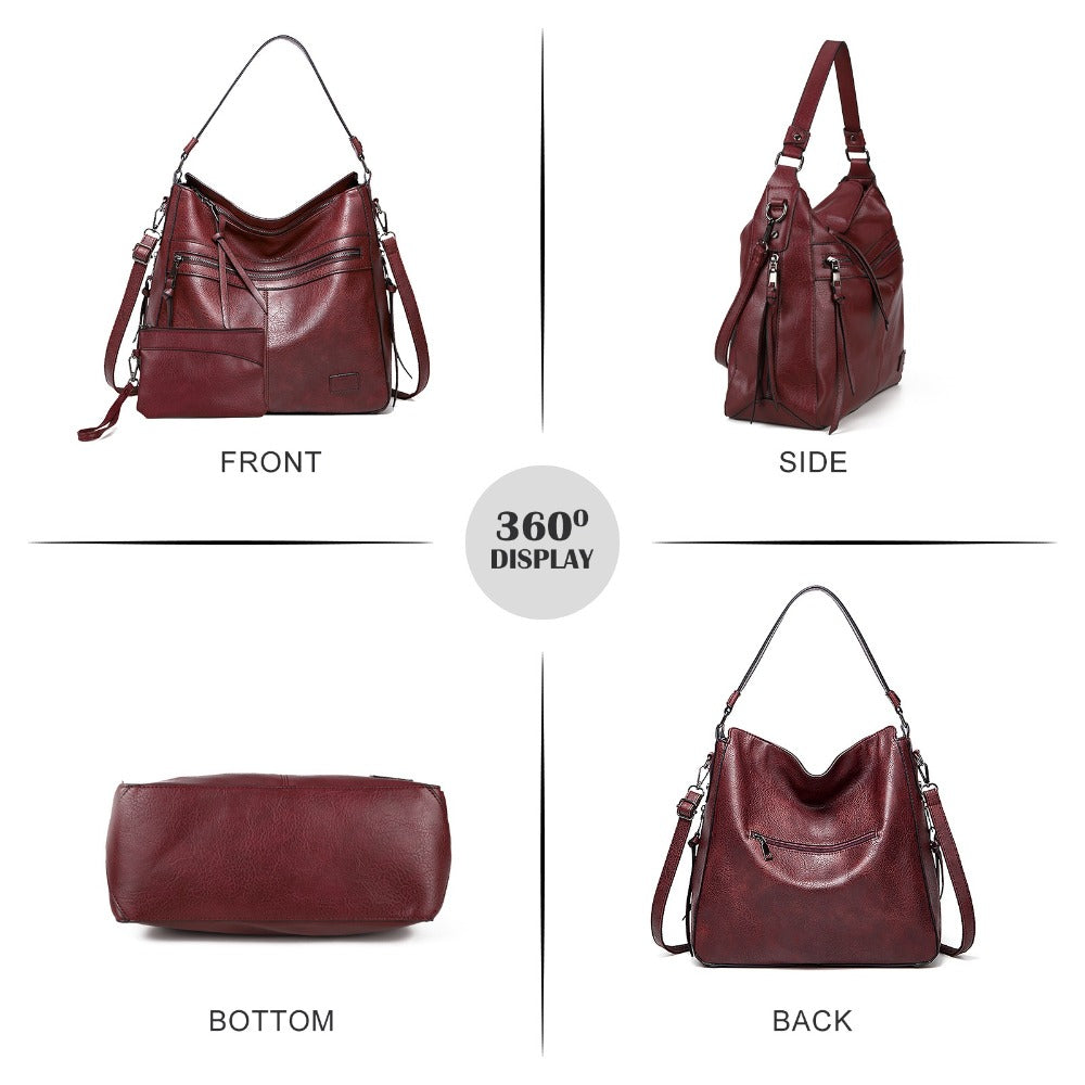 Trendy Double Zipper Tote Bag for Women, Suitable for Casual Use, Can Be Worn As a Shoulder Or Crossbody Bag, Popular in Europe And The United States