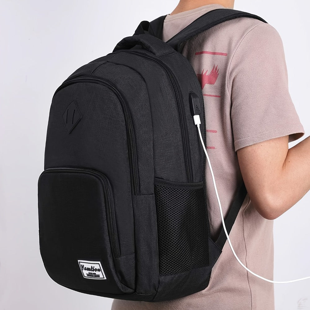 15.6 Inch Laptop Backpack with USB Charging Port for Men & Women | School, College, Business & Travel Backpack for Teens & Adults | Durable Bookbag for Daily Use