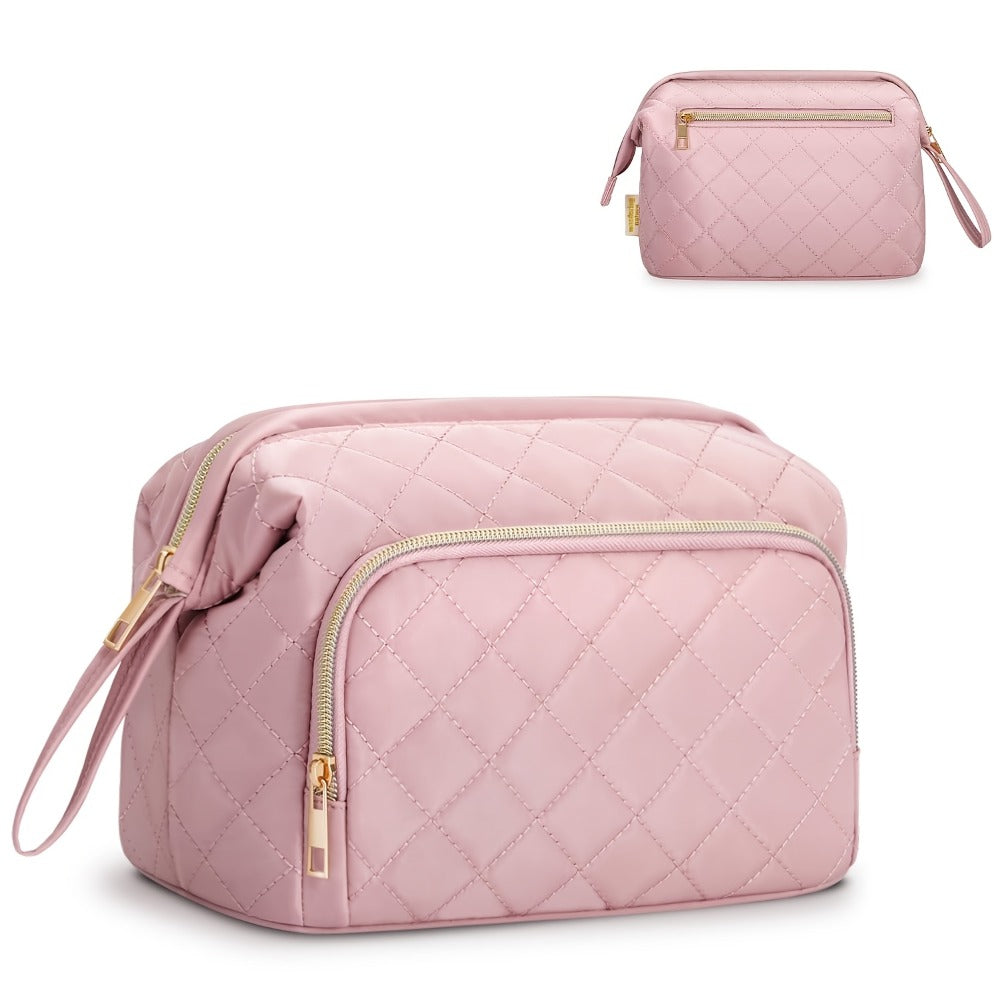 Spacious Women'S Travel Makeup Organizer, Versatile Cosmetic Bag for Brushes, Toiletries, And Additional Items. Ideal Full-Size Container for Travel, Perfect As a Gift for Women