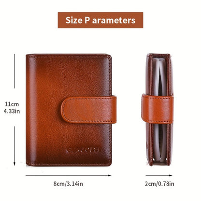1pc Men's Retro Fashion Top Layer Cowhide Card Case, Driving License Case, Casual Portable Coins Purse, Durable Card Holder with Large Capacity, Multiple Card Slots, ID Window, Perfect Gift for Teacher's Day, Valentine's Day, Birthday, Christmas