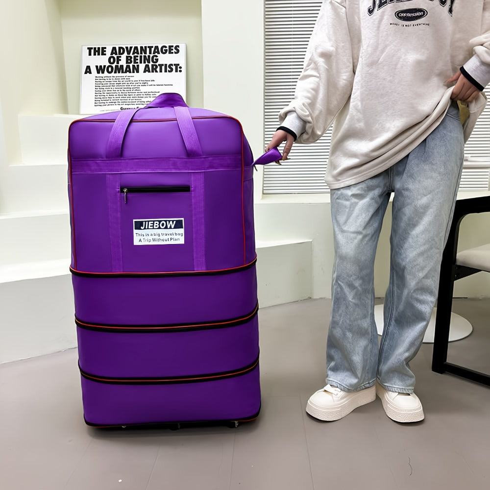 Wheeled Travel Bag with Large Capacity And 6 Universal Wheels, A Rolling Luggage Carry Bag And Foldable Expandable Travel Bag. Suitable for Travel, Business Trips, And Clothing Storage, Ideal for Relocation, Storage, And Studying Abroad.