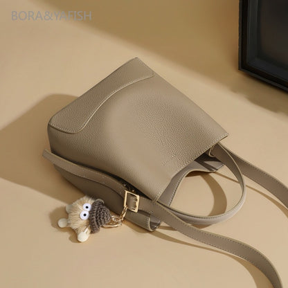 Women'S Large Capacity Versatile Bucket Bag Single Shoulder Crossbody Top Handle Handbag