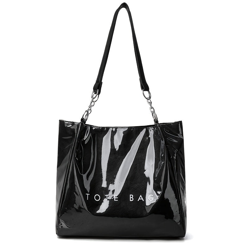 Women'S Stylish Shoulder, Crossbody And Tote Bag. Easy Elegant Design, Also As Handbag And Shopping Bag. Fits Books, Makeup And Daily Essentials. Great for Shopping, Travel, Camping. Beach Bag Made of PVC