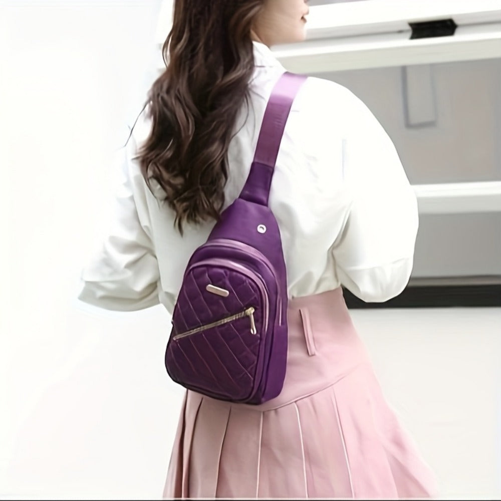 Sling Bag – for Travel, Diamond Pattern Chest Adjustable Strap | Bag Vero – detail view 14