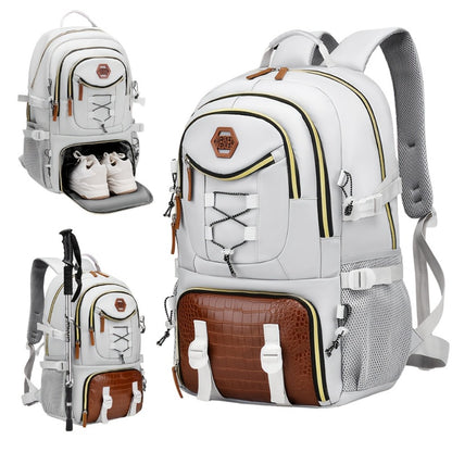 Large Capacity Backpack with Separate Shoe Compartment - Durable, Easy-to-Clean, Multiple Compartments for Business Trips, Daily Use & Outdoor Travel - Holiday Gift, Adjustable Strap, Lightweight, Laptop Compartment, Travel Gear