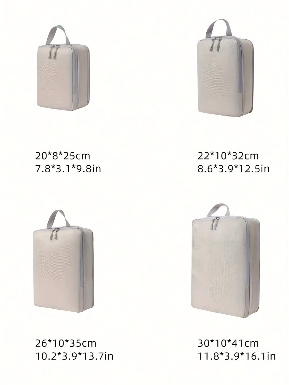 4pcs Set of Multi-functional Luggage Compression Packaging Boxes, Lightweight Travel Luggage Storage Bag Set with Shoe Bags, Expandable Luggage Storage Bag, Space-saving Must-have Accessories for Travel.