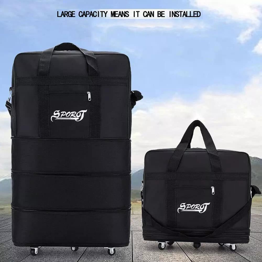 32'' Expandable Rolling Wheeled Duffle Bag Spinner Suitcase Foldable Luggage Expandable Black Blue Green Lattice
