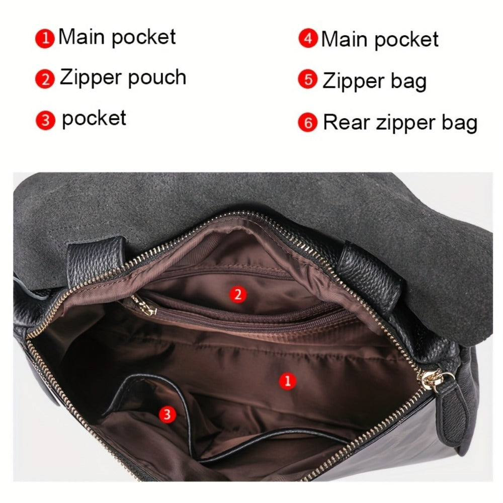 Crossbody Bag for Women – Genuine Leather, Genuine Leather Boston Top Handle | Bag Vero – detail view 7