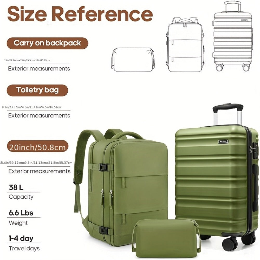 Travel Toiletry Bag – 3 Piece, 20 Inch, TSA Lock | Bag Vero – detail view 7