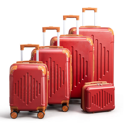 5-Piece Luggage Set Suitcases with Lock, 12/16/20/24/28 Inch Lightweight Trolley Case, Durable PP Material for Men Women, Ideal for Travel & Long Journeys