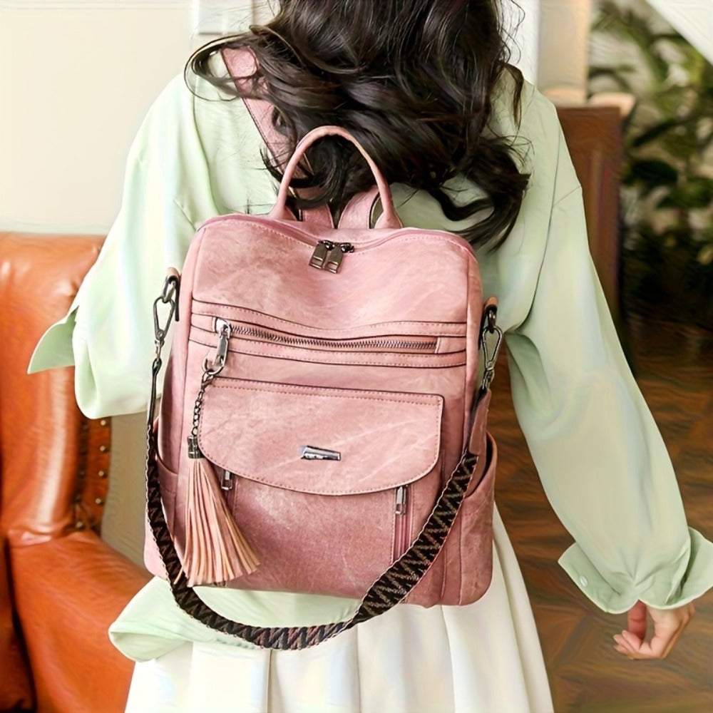 Spring 2025 Wind Style PU Women's Bags, Multifunctional Women's Backpacks.