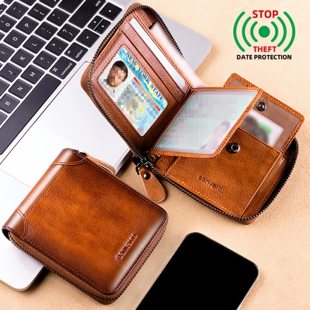 Men's Wallet – Genuine Leather, Large Capacity, RFID Blocking | Bag Vero – detail view 12