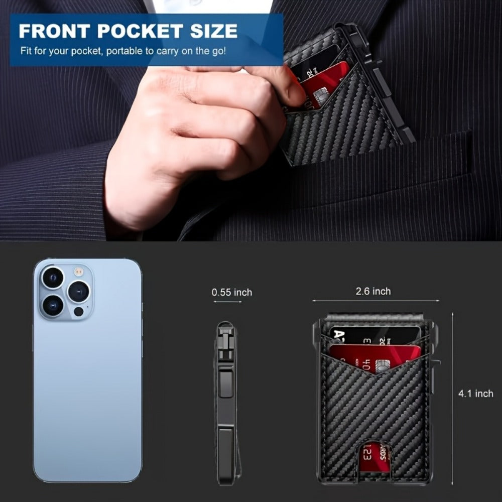 Men's Wallet – RFID Blocking, Money Clip Id Window Metal | Bag Vero – detail view 2