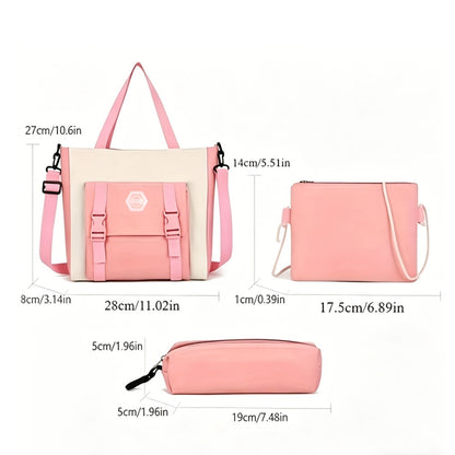 Backpack for Women – 4-Piece, Canvas, for Travel & School | Bag Vero – detail view 5