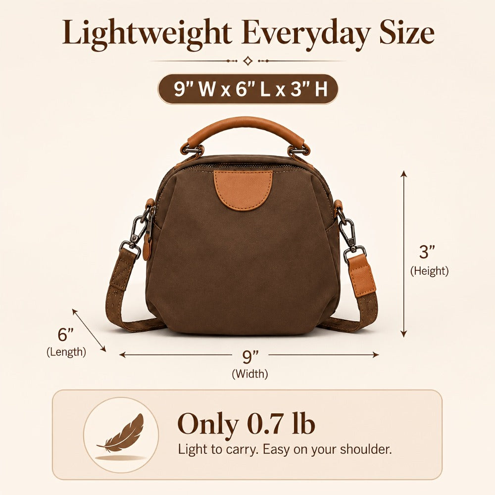 Solid Nylon Handbag Adjustable Strap Simple Shoulder Bag Large Capacity Work Travel Sling Bag for Women 2025