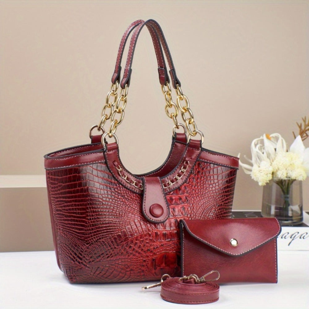 Crossbody Bag for Women – 2-Piece, 7 Colors, PU Leather, Polyester | Bag Vero – front view